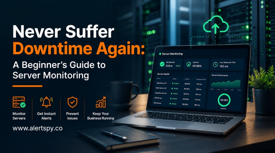 Server monitoring tools dashboard concept for AlertSpy