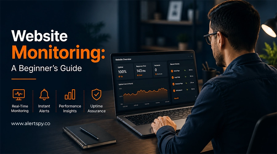 Website monitoring dashboard concept for AlertSpy